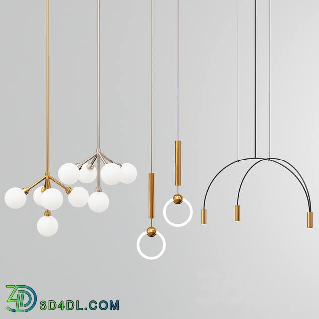 Collection of Pendant Lights Pendant light 3D Models