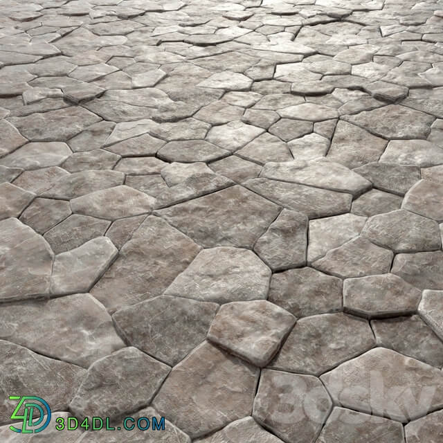 Old rock paving stones 3D Models