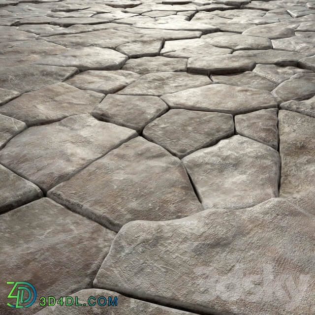 Old rock paving stones 3D Models