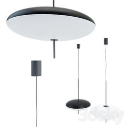 Gino Sarfatti Model No. 2065 Ceiling Light in Black and White Pendant light 3D Models 