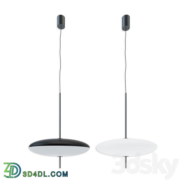 Gino Sarfatti Model No. 2065 Ceiling Light in Black and White Pendant light 3D Models