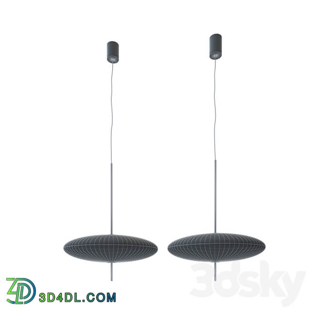 Gino Sarfatti Model No. 2065 Ceiling Light in Black and White Pendant light 3D Models