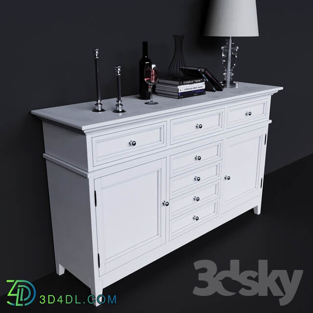 Sideboard Chest of drawer Chest high with facades and drawers center Dantone Home