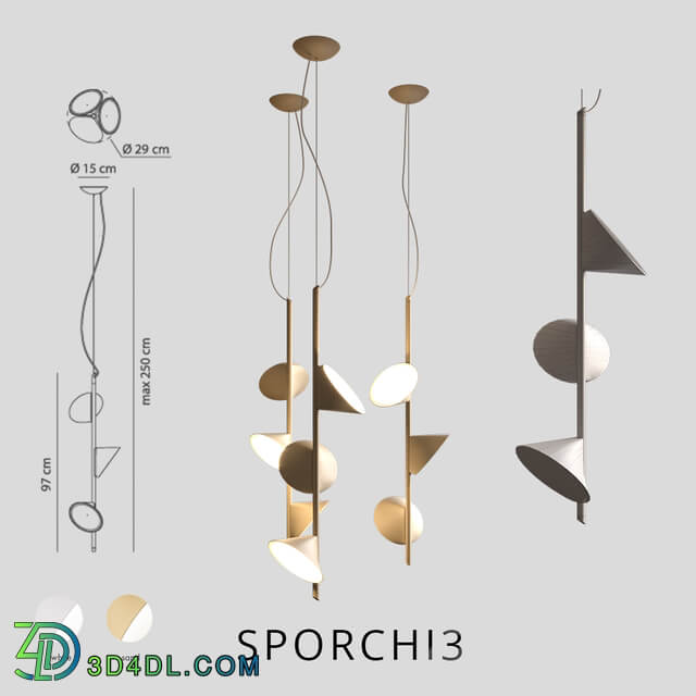 axolight orchid SPORCHI3 Pendant light 3D Models