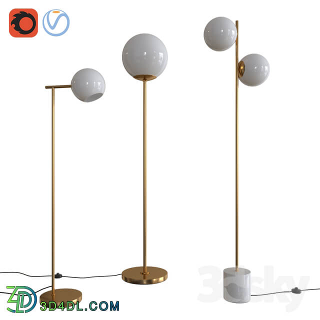 West Elm Floor Lamps Set 02