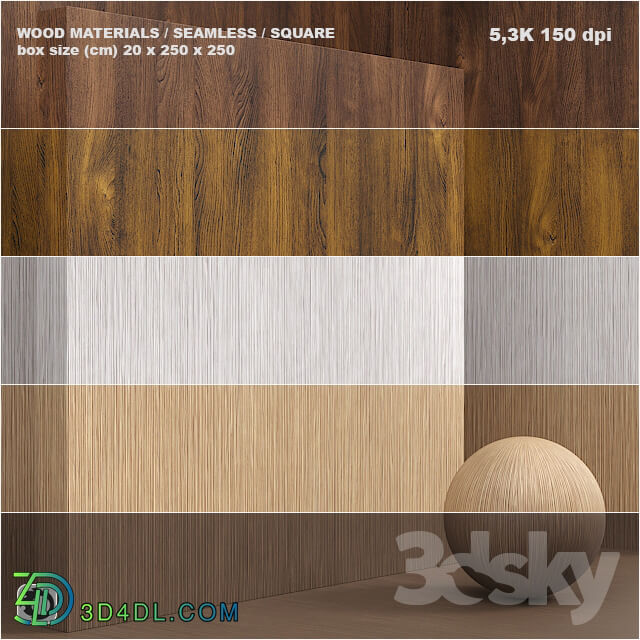 Material wood veneer seamless set 32