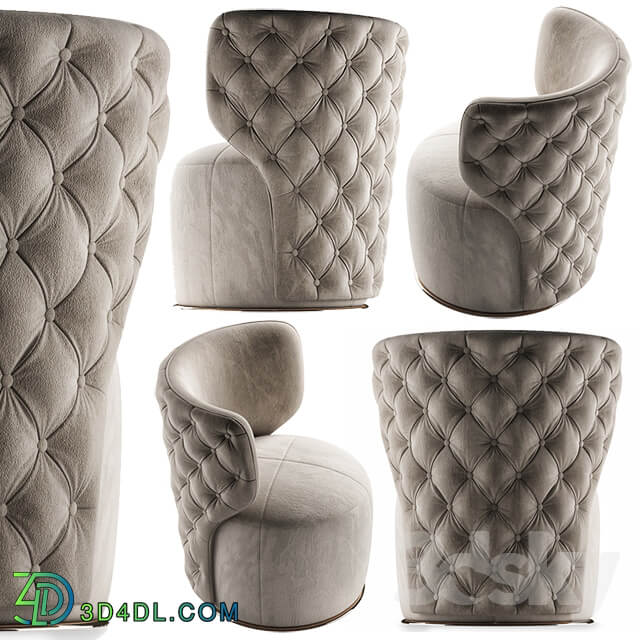 Buttoned Swivel Chair