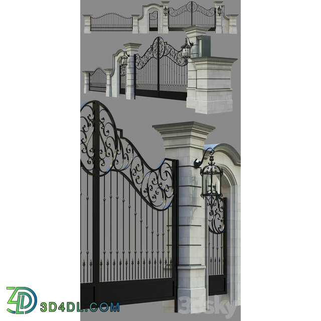 Forged fence 3D Models