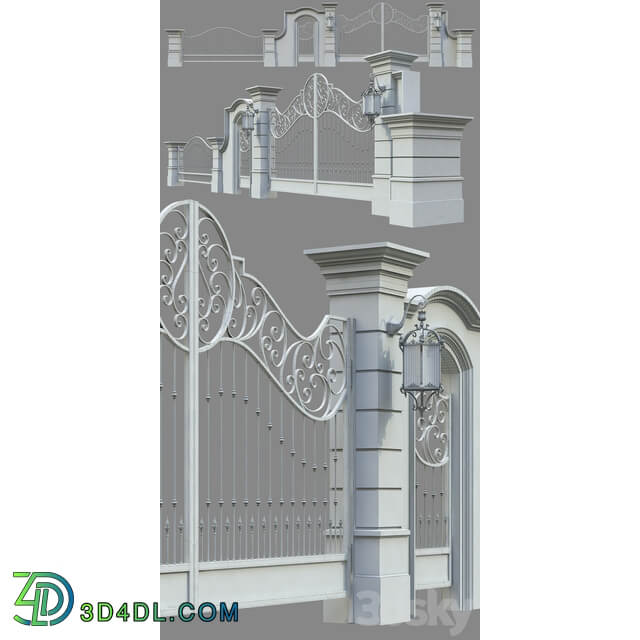 Forged fence 3D Models