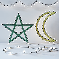 Decorative set Star moon lights 