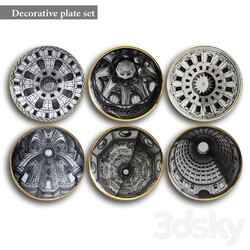 Decorative plate set 5 3D Models 