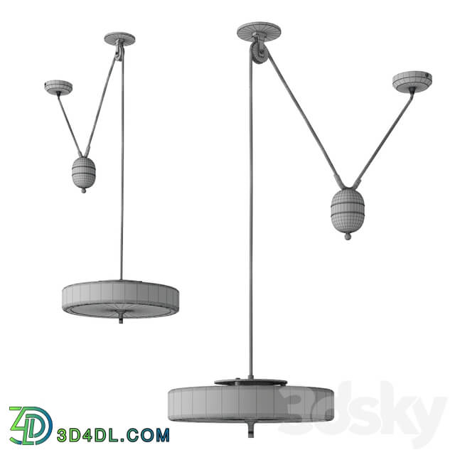 Pendant lamp Bert Frank Revolve Rise Fall Pendant Pendant light 3D Models