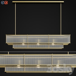 Marais Linear Chandelier 60 Restoration Hardware Pendant light 3D Models 