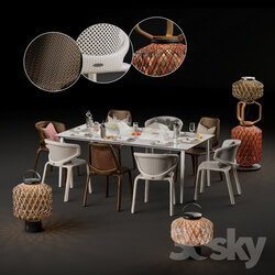 Table Chair Dedon set 