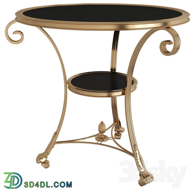 Black Granite Side Table