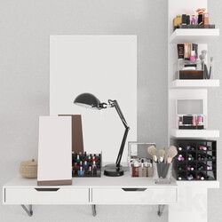 Dressing table with make up cosmetics. Beauty saloon Other decorative objects 3D Models 