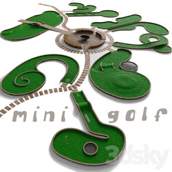Mini golf. A set of 9 fields Other 3D Models 