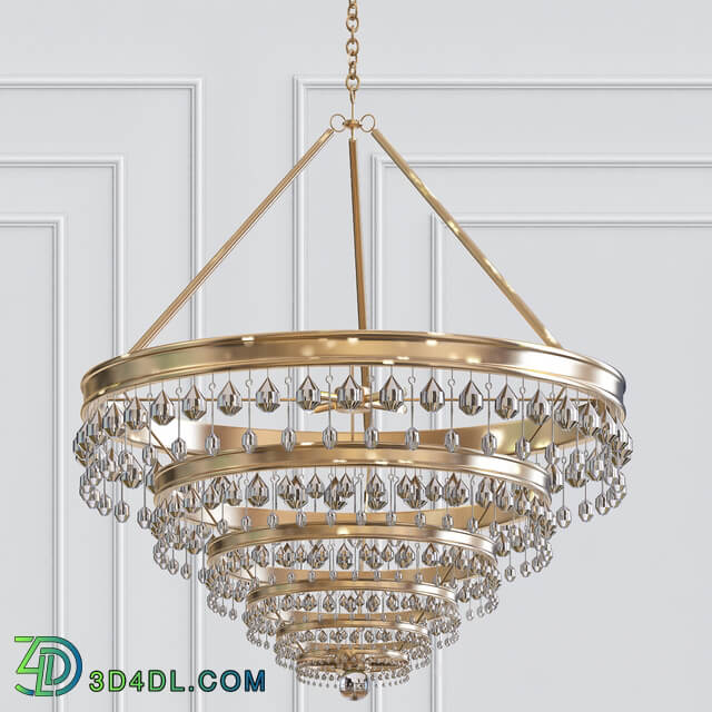 Calypso 8 Light Crystal Teardrop Chandelier Pendant light 3D Models