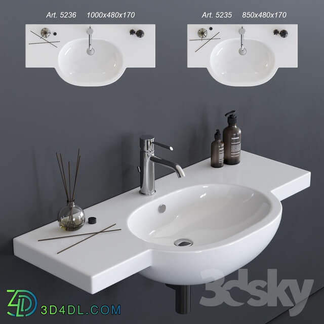 GALASSIA M2 Washbasin art. 5235 art. 5236