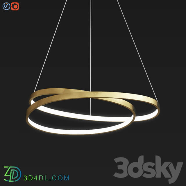 Endon Scribble Ring Pendant Ceiling Light Gold Leaf Pendant light 3D Models