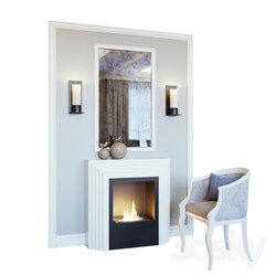 Fireplace sconce mirror panel decor and armchair Fireplace sconce Rum decor and armchair YOU  