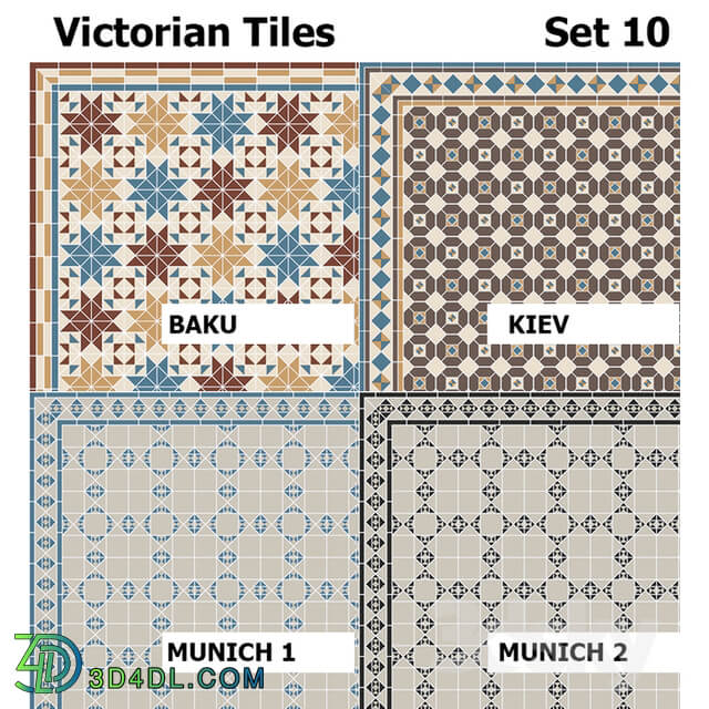 Topcer Victorian Tiles Set 10