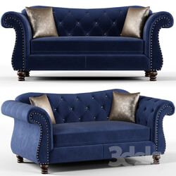 Furniture of America Sharon Tufted Fabric Loveseat 