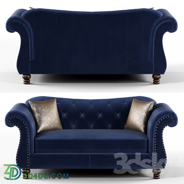 Furniture of America Sharon Tufted Fabric Loveseat