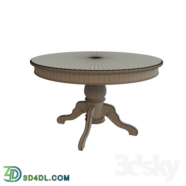 Dining table with veneer 01