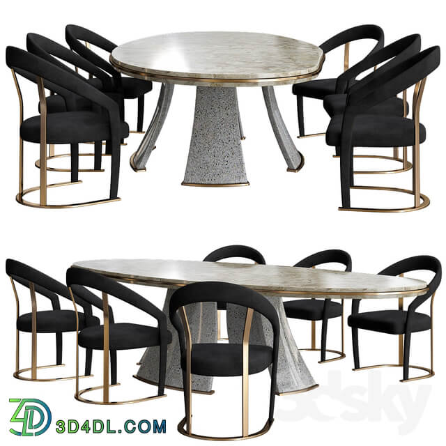 Table Chair Dining table DAMIEN Longhi