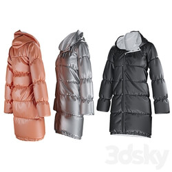 Womens winter coat Clothes 3D Models 