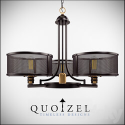 Union Station 3 Light Drum Chandelier by Quoizel Pendant light 3D Models 