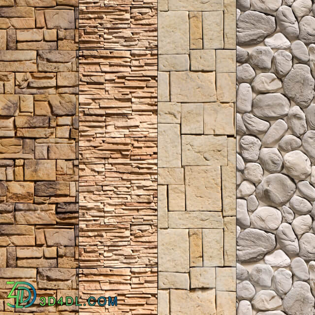 Stone Stone Walls set 9 Vray Material