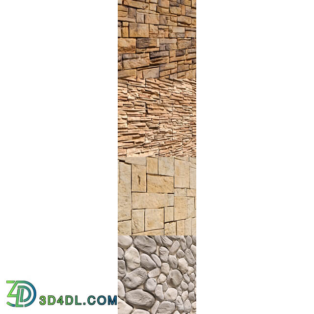 Stone Stone Walls set 9 Vray Material