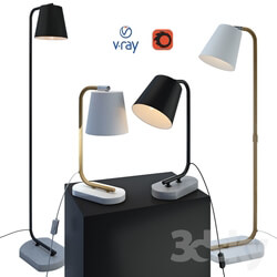 CONA table and floor lamps from the company LUCIDE Belgium. 