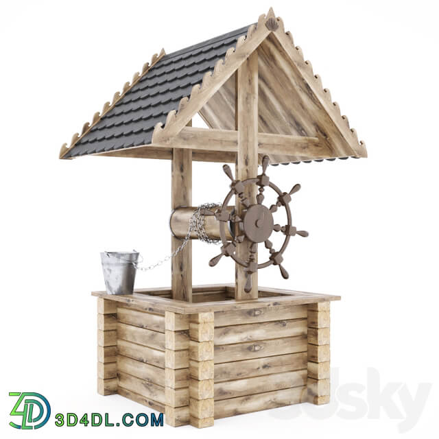 Wooden Wishing Well Other 3D Models