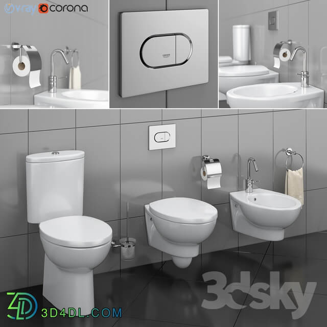 WC and bidet Hatria Erika Pro