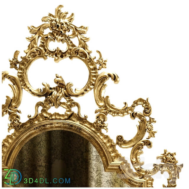 French Louis XV Rococo Style Console Mirror