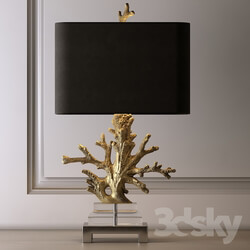 Gold coral table lamp 