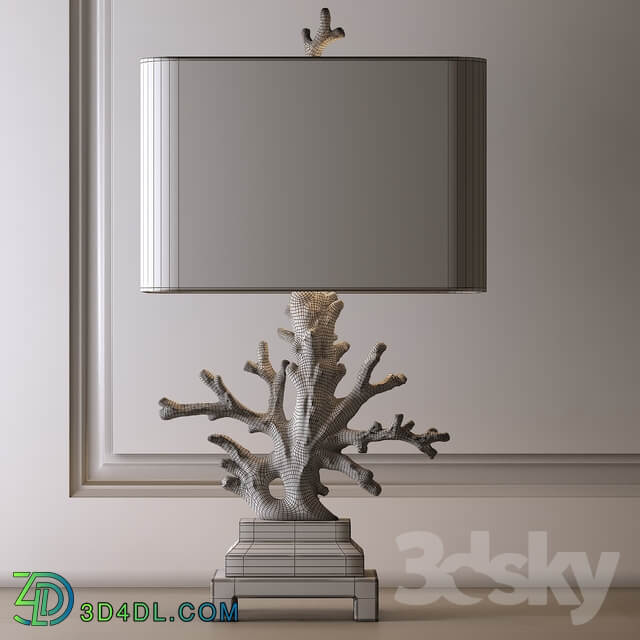 Gold coral table lamp