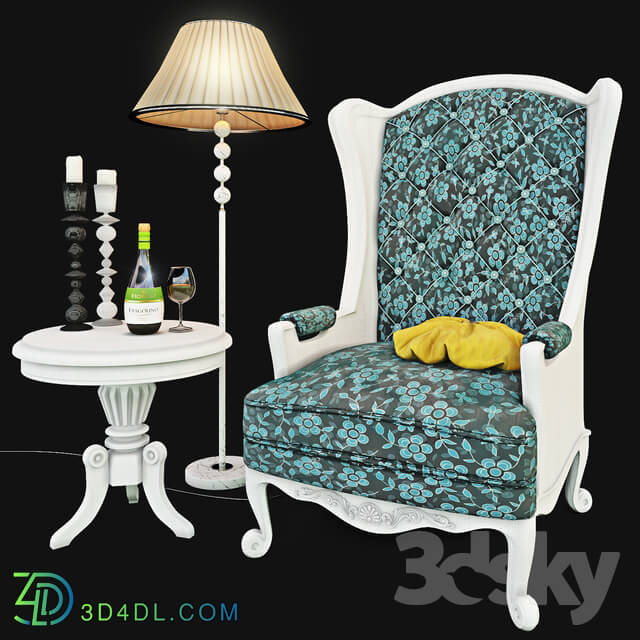 Armchair with decor 5