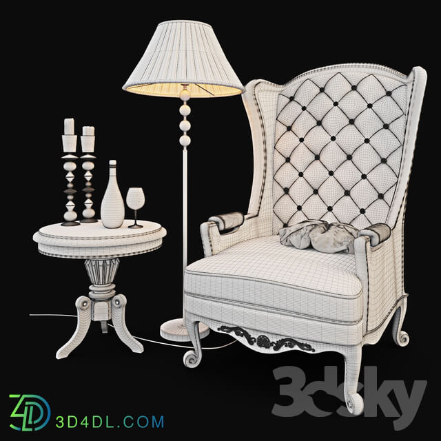 Armchair with decor 5