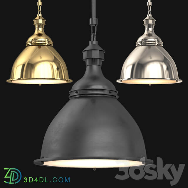 20TH C. ENGLISH CLOCHE PENDANT Pendant light 3D Models