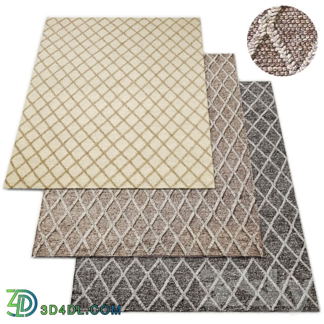 Braided Diamante Flatweave Collection Rug RH