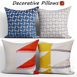Decorative pillows set 160 Reflected Angles and Pinwheel Jacquard West elm 