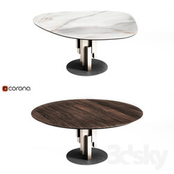 Cattelan Italia Skyline Keramik Wood Round Full Set 