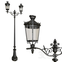 Wrought iron street lamp 