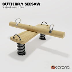 KOMPAN. Spring swing Butterfly 3D Models 
