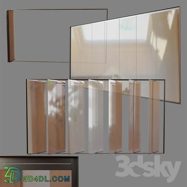 Glass partition movable