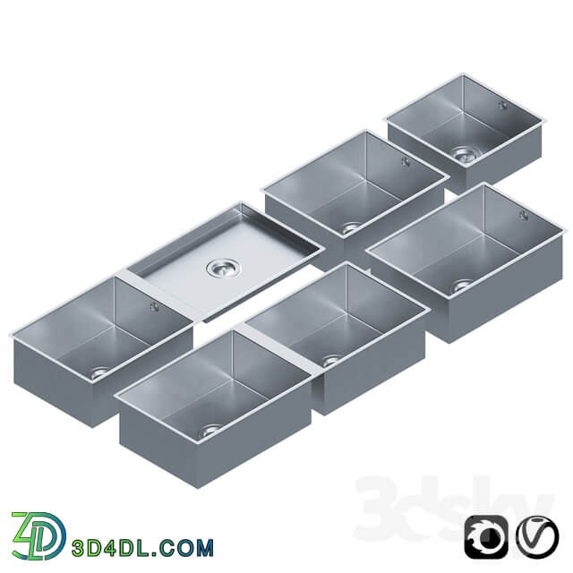 Stainless Steel Sinks by Dornbracht Set 01